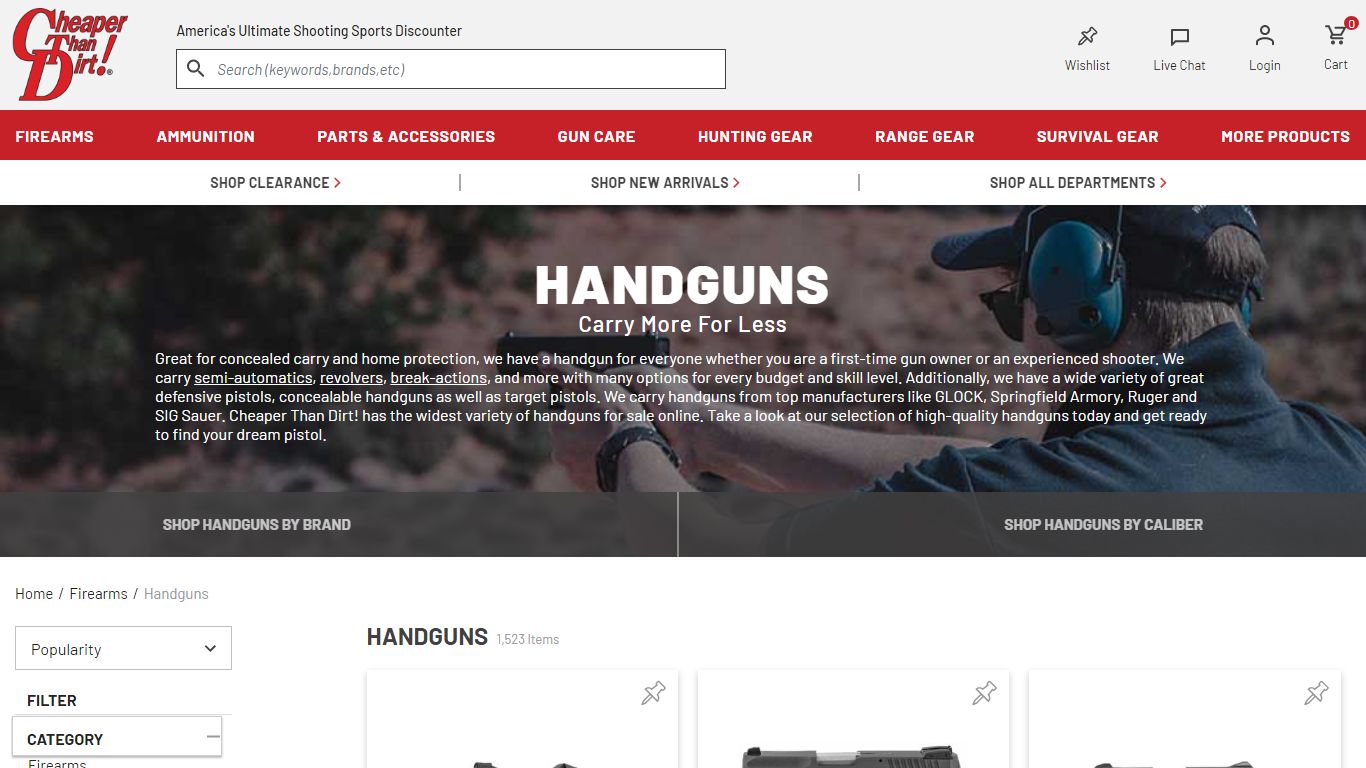 Handguns For Sale | Pistols Online | Cheaper Than Dirt